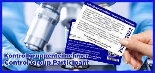 Introducing: Kontrollgruppenteilnemer / “Vaccine” Control Group Participant card (new version)