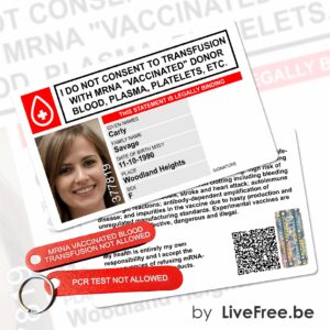 Statement Refusal mRNA contaminated blood transfusion